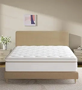 Ljustra 10 Inch Full Hybrid Mattress Memory Foam Pocket Spring Pain Relief