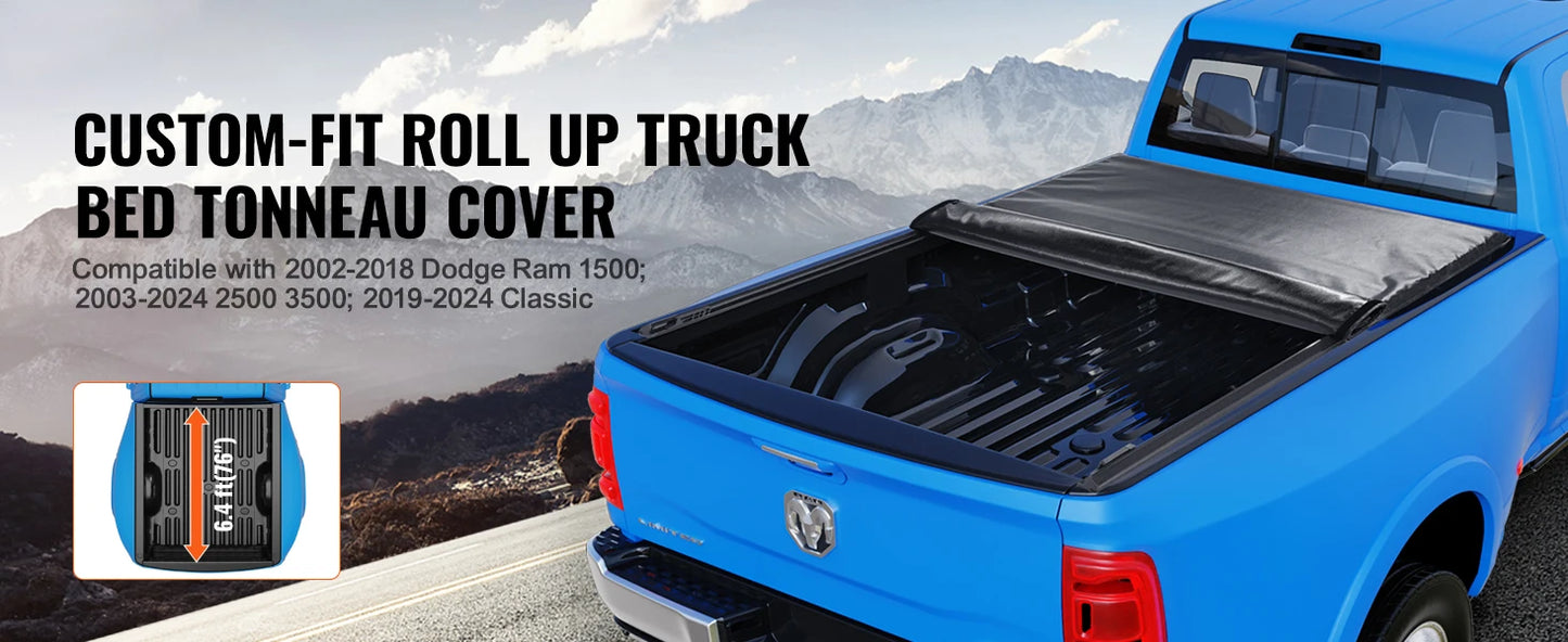 SucceBuy Roll Up Truck Bed Cover for 2009-2024 Ford F-150 5.5ft