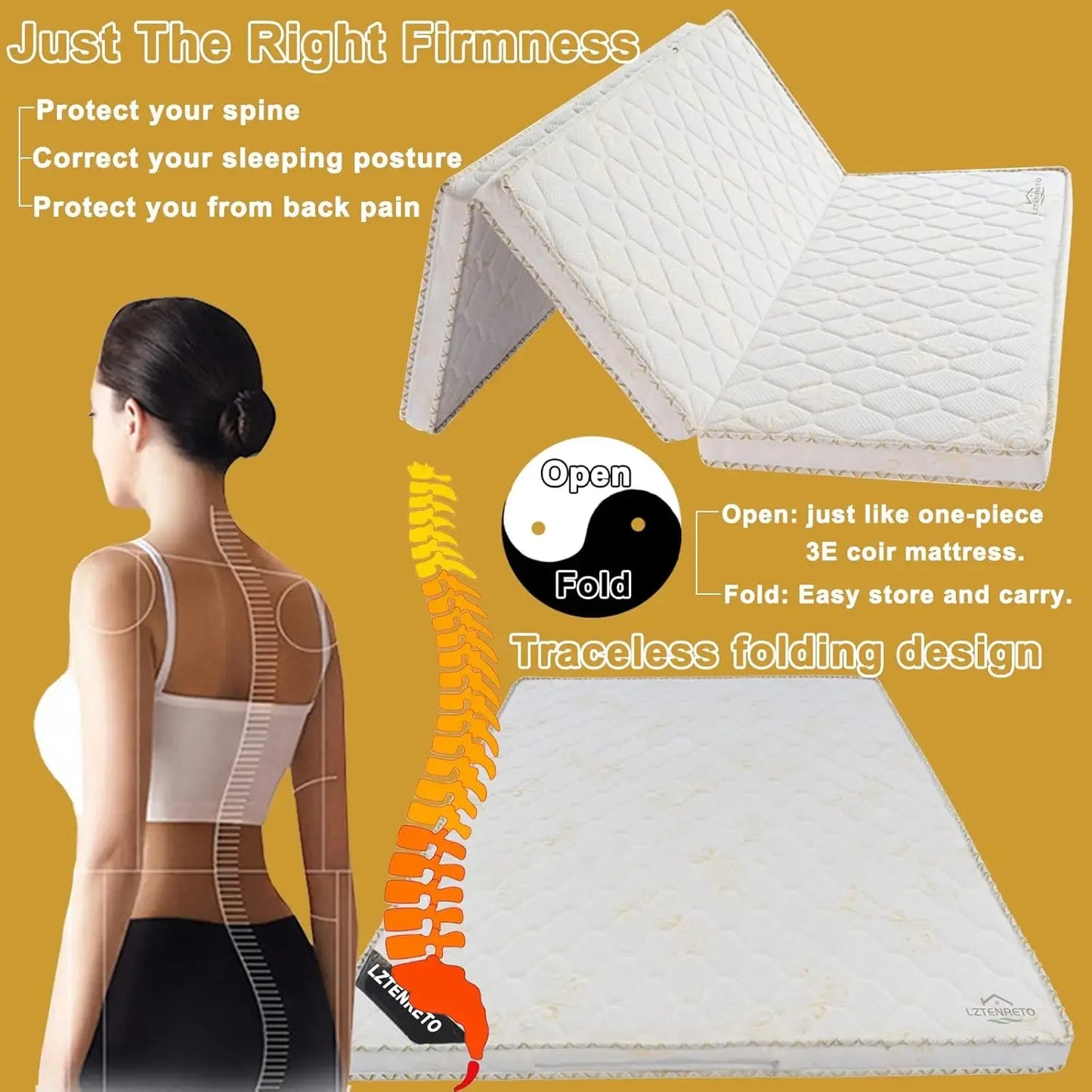 Firm Coir Mattress Coconut Coir Mattress Pad Quiet Palm Mattress