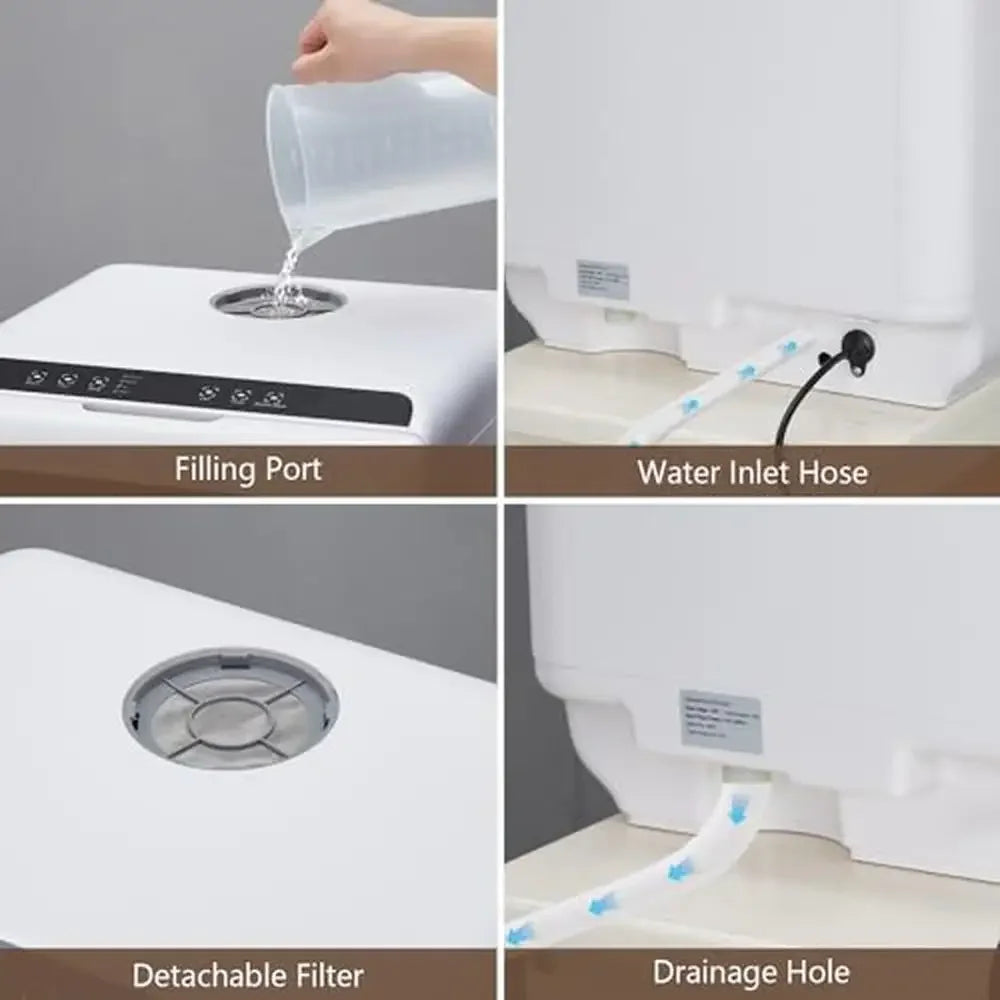 Portable Countertop Dishwasher 5 Programs High Temp Cleaning