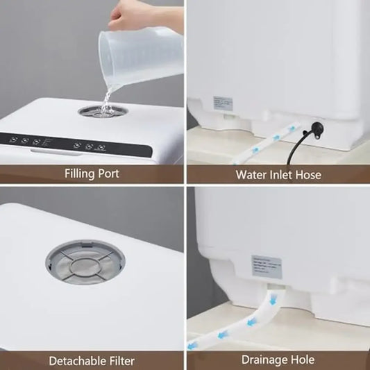 Portable Countertop Dishwasher 5 Programs High Temp Cleaning