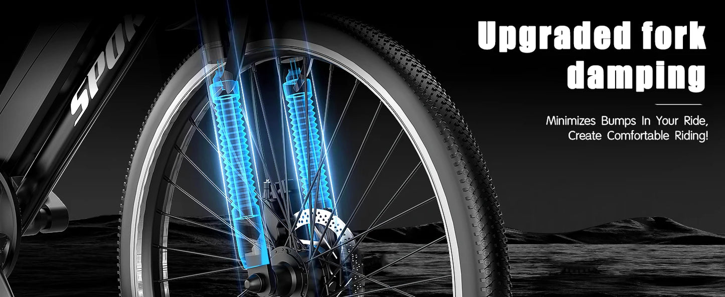 Electric Mountain Bike 750W Motor Removable Battery 25MPH Adult Ebike