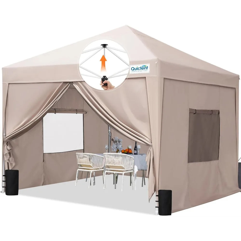 Privacy 10x10 Pop Up Canopy Tent with Sidewalls Easy Setup Outdoor