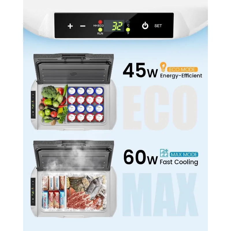 Ljustra 12V Refrigerator 22QT Electric Cooler Portable Freezer Camping Travel