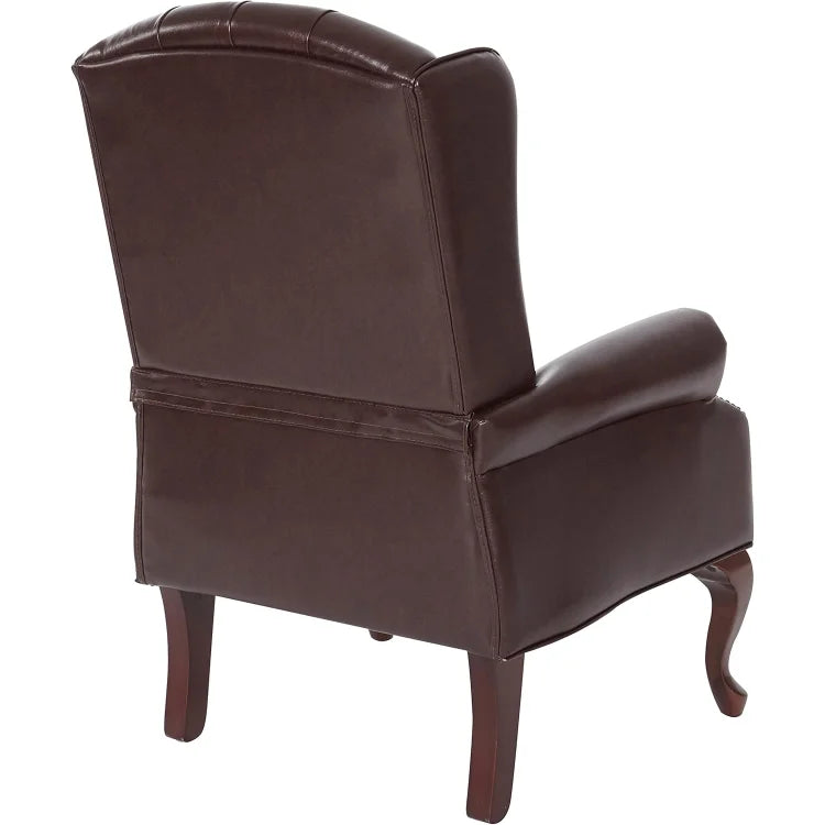 TEX Traditional Queen Anne Style Chair Thick Padded Seat Lumbar Support