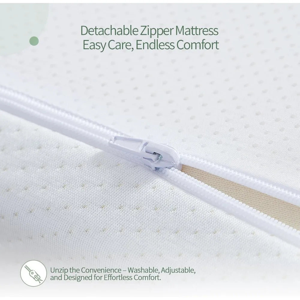 Ljustra 5 Inch Twin Memory Foam Mattress Medium Feel Washable Cover