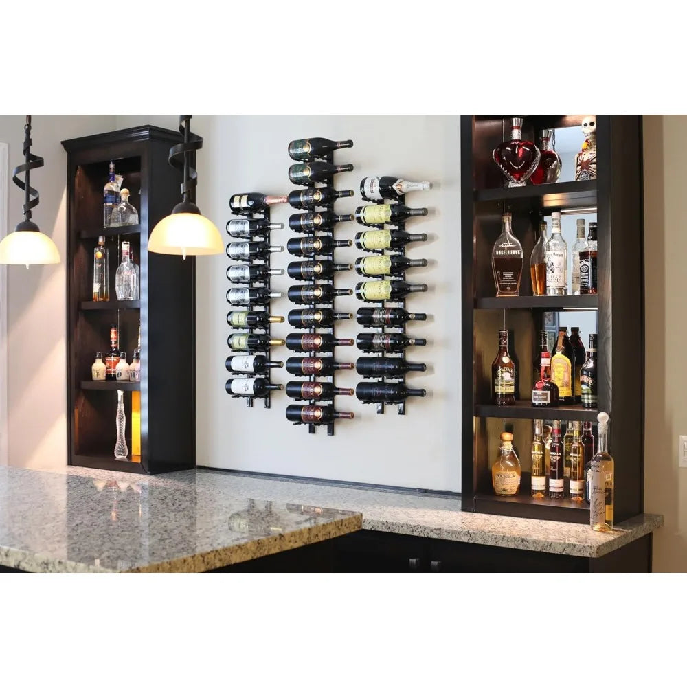 Modern Wall Mounted Wine Rack Storage for 24 Bottles