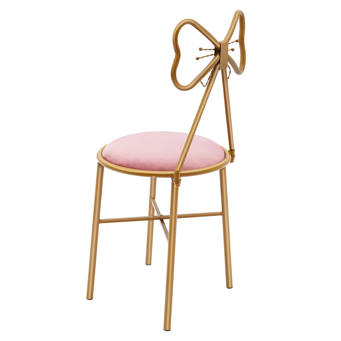 Butterfly Shaped Vanity Chair Makeup Stool Dining Chair with Backrest