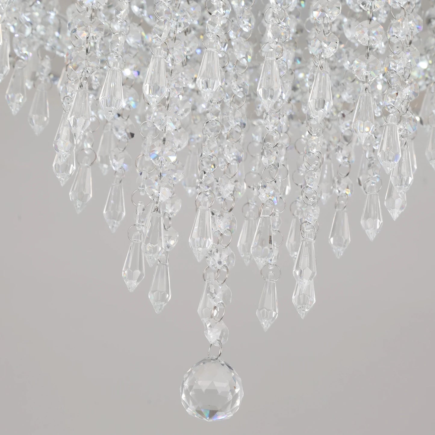 Modern K9 Crystal Chandelier Ceiling Light Fixture LED Pendant Lamp
