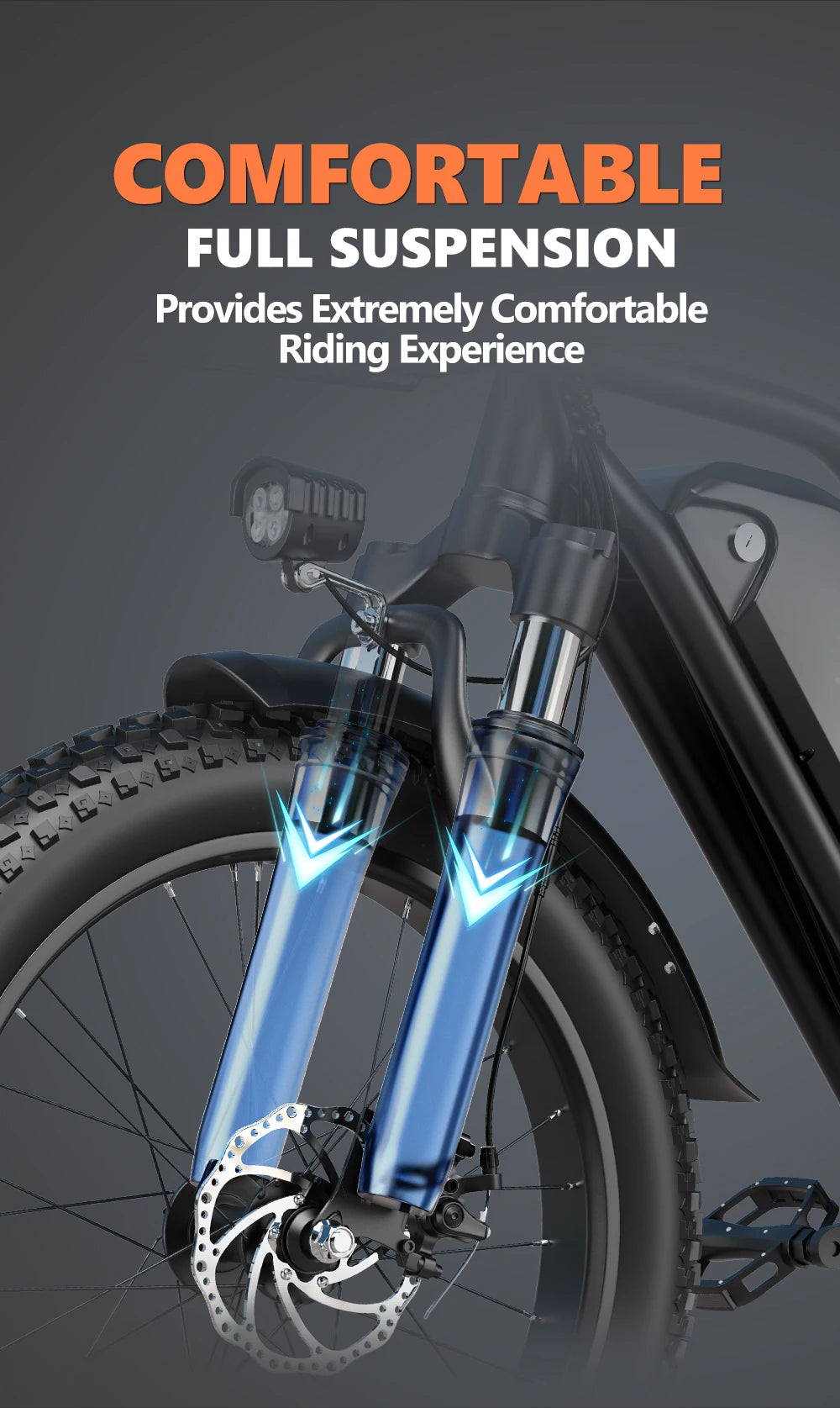 Ljustra LD20 Adult Electric Bike 1500W 32MPH 48V Mountain E-Bike