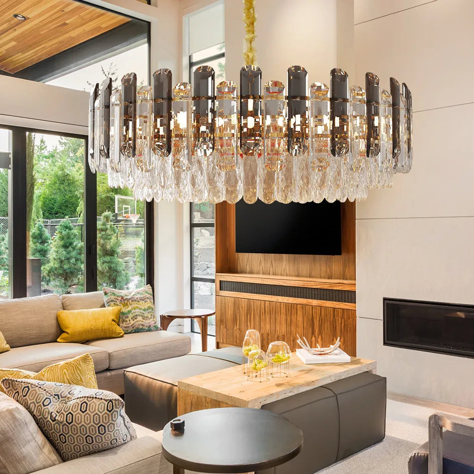 Ljustra Crystal Chandelier 80cm Pendant Light Super Bright Home Hotel