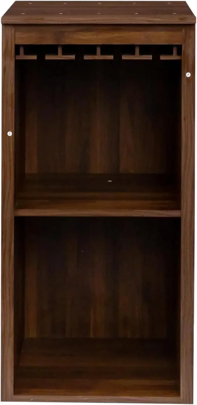 Modular Wine Bar Cabinet Kitchen Hutch Storage with Open Shelves