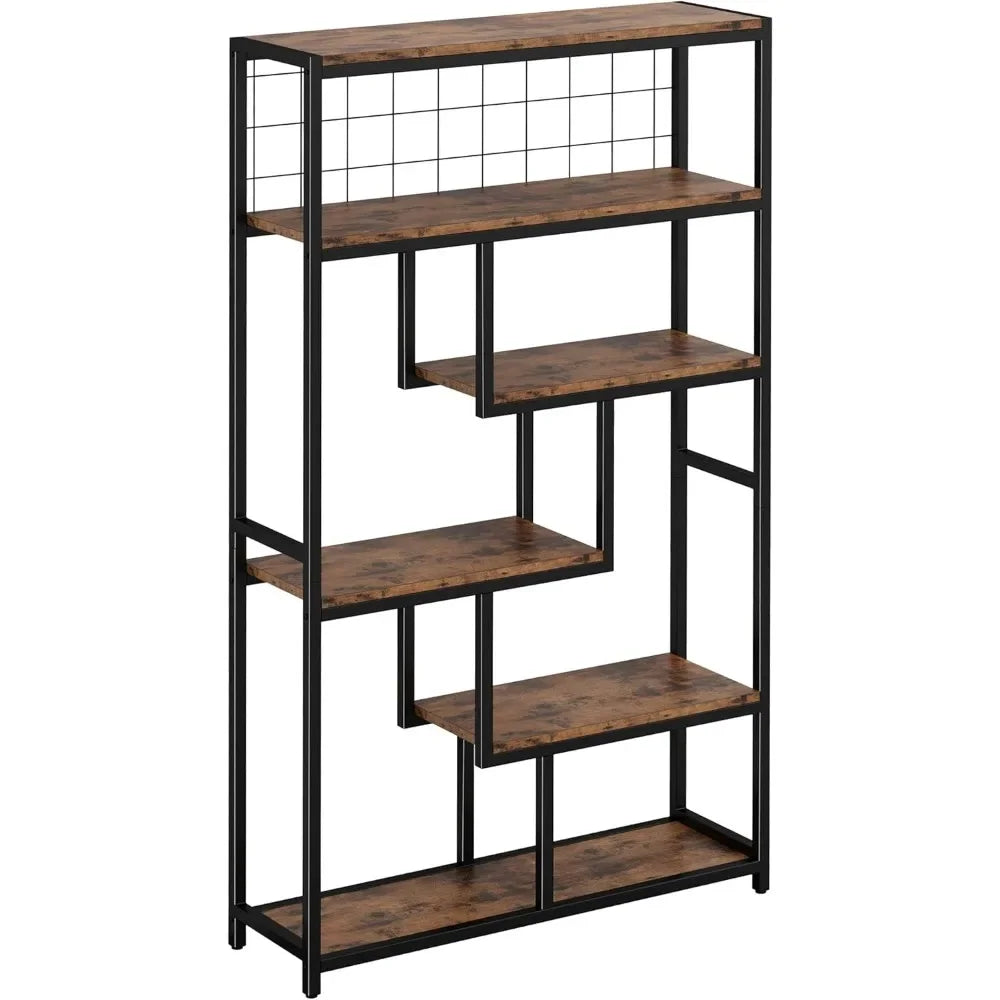Ljustra 6 Tier Industrial Bookshelf Heavy Duty Storage Etagere
