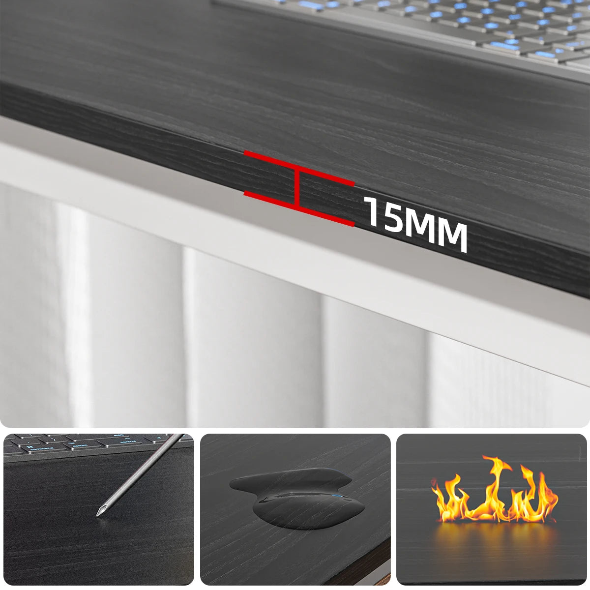 Ljustra 47 Inch Modern Computer Desk Small Office Study Writing Table