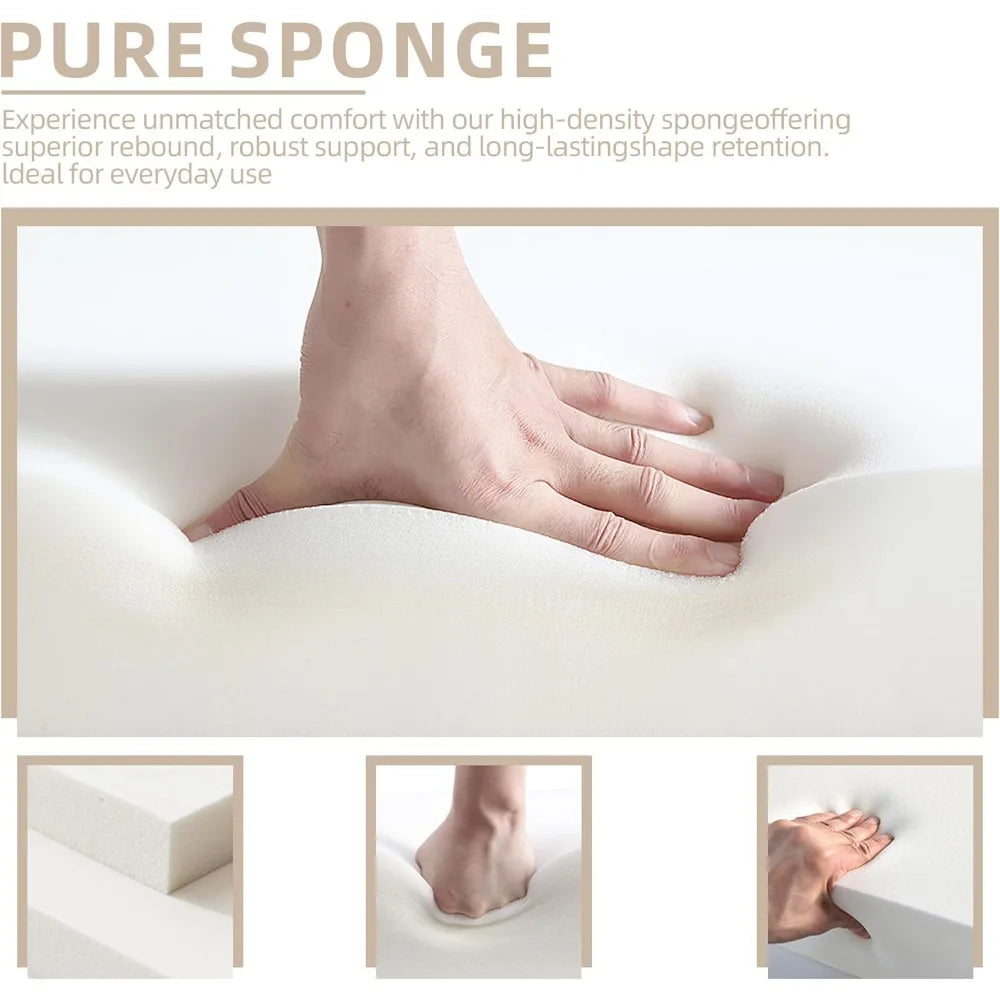 Ljustra Sectional Couch 5 Seat Sofa Corduroy Fabric L-Shaped Living Room