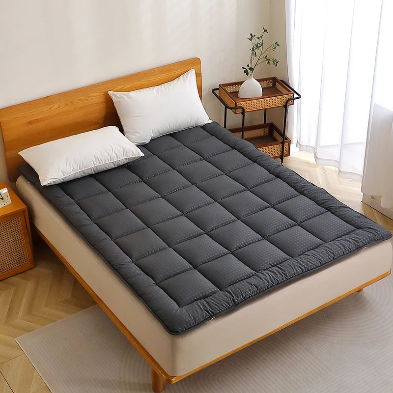 Ljustra Thin Quilted Mattress Pad Twin Full Queen King Dark Grey