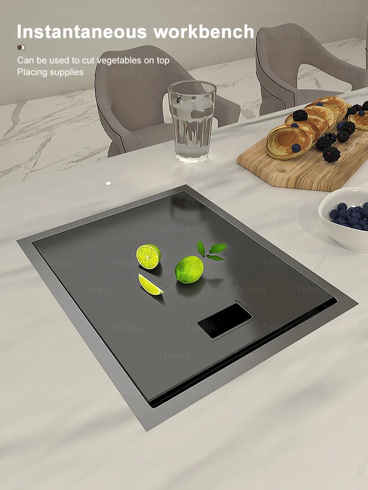 Hidden Stainless Steel Bar Sink Undermount Mini RV Washbasin Multifunctional