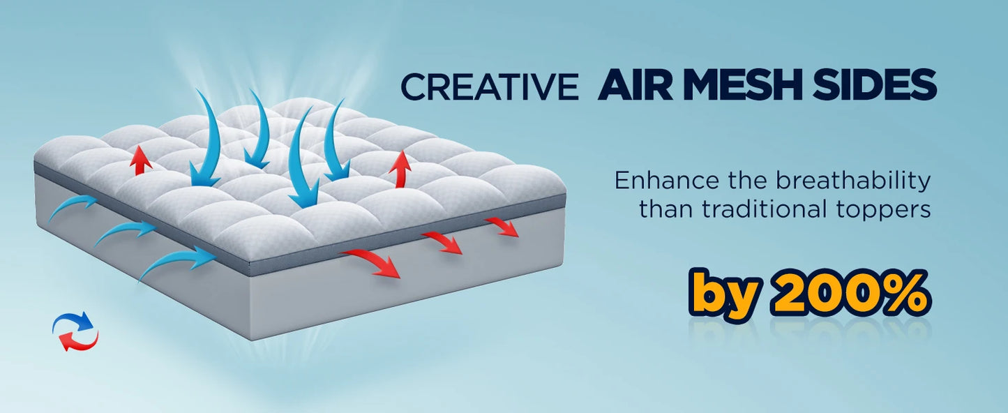 Ljustra Premium Memory Foam Mattress Topper Queen 2Inch Plush Comfort