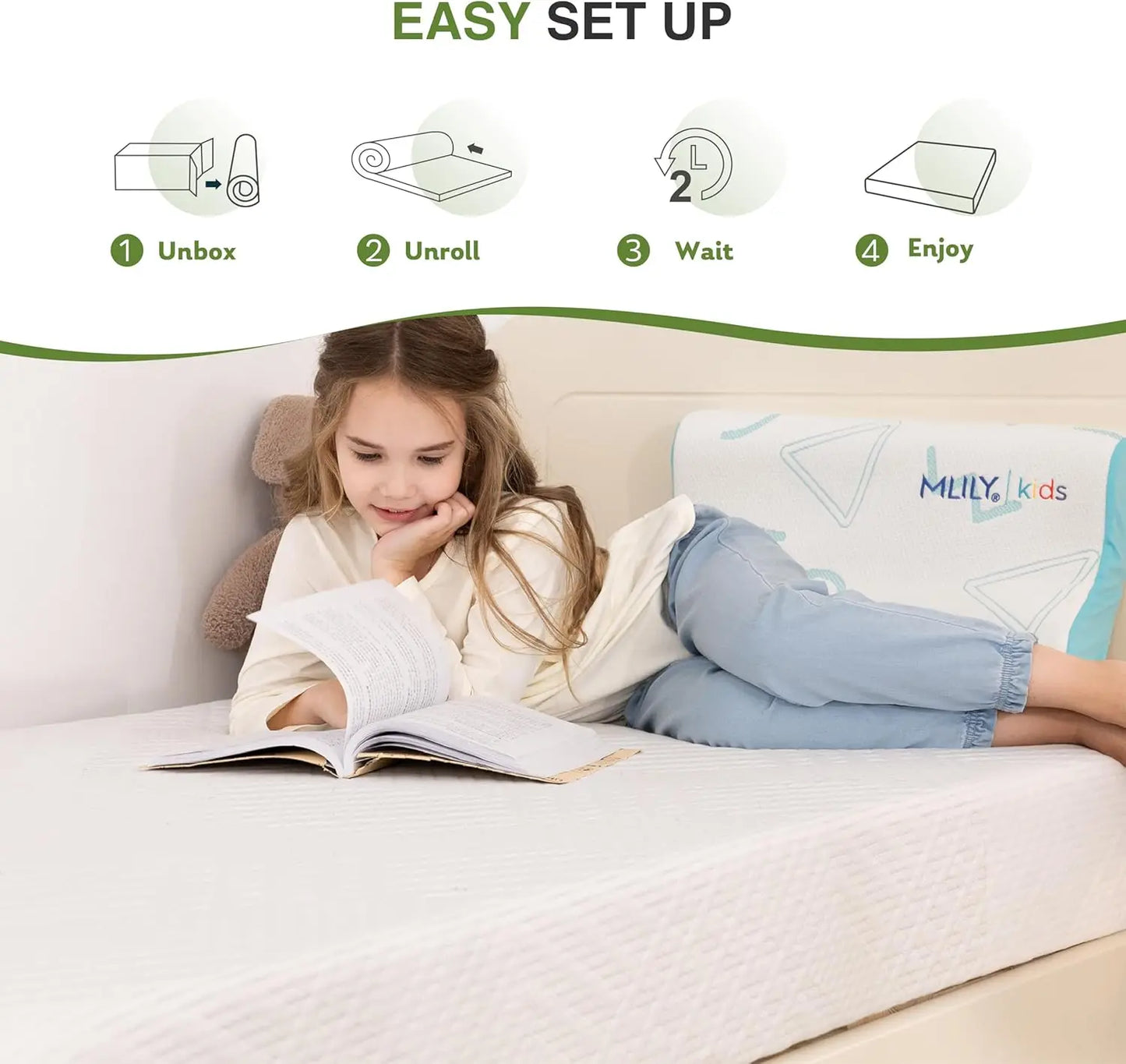 Ljustra Twin Memory Foam Mattress 6 Inch Medium Firm for Kids Bed