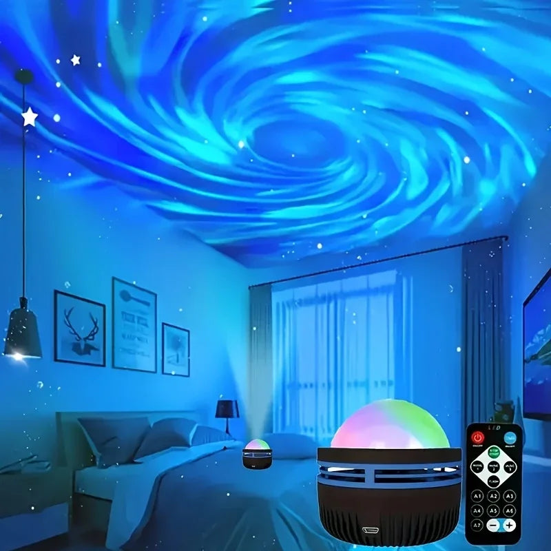 Aurora Star Projector Remote LED Night Light Galaxy Lamp Atmosphere