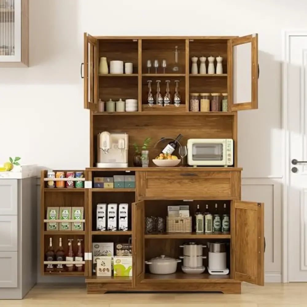 Freestanding Buffet Cabinet Microwave Stand Kitchen Hutch Storage Rack