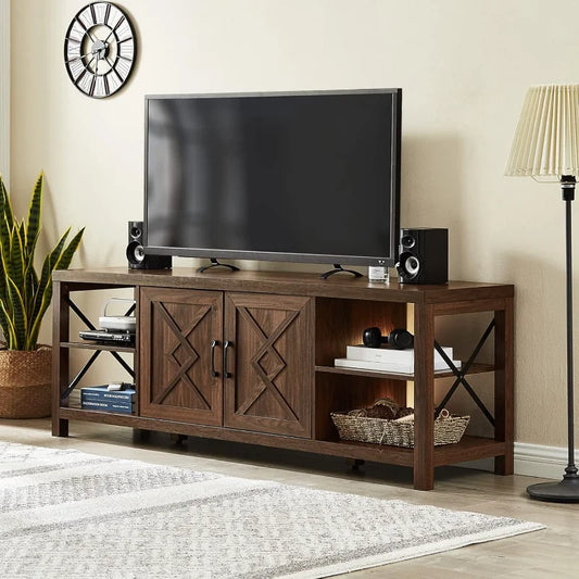 Ljustra Modern TV Stand for 75 Inch TV with Storage Soft Closing Doors