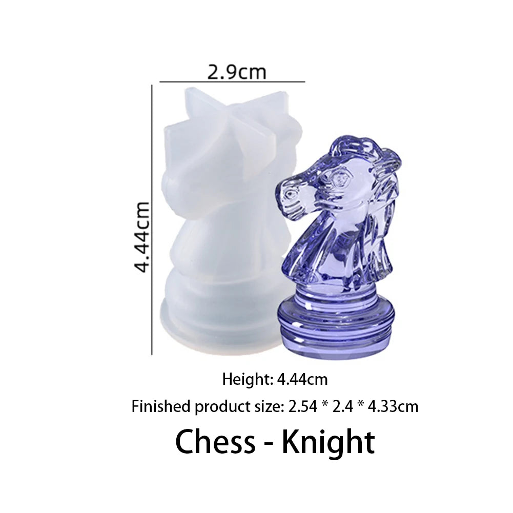International Chess Epoxy Resin Mold DIY Silicone Chess Pieces Craft Tools