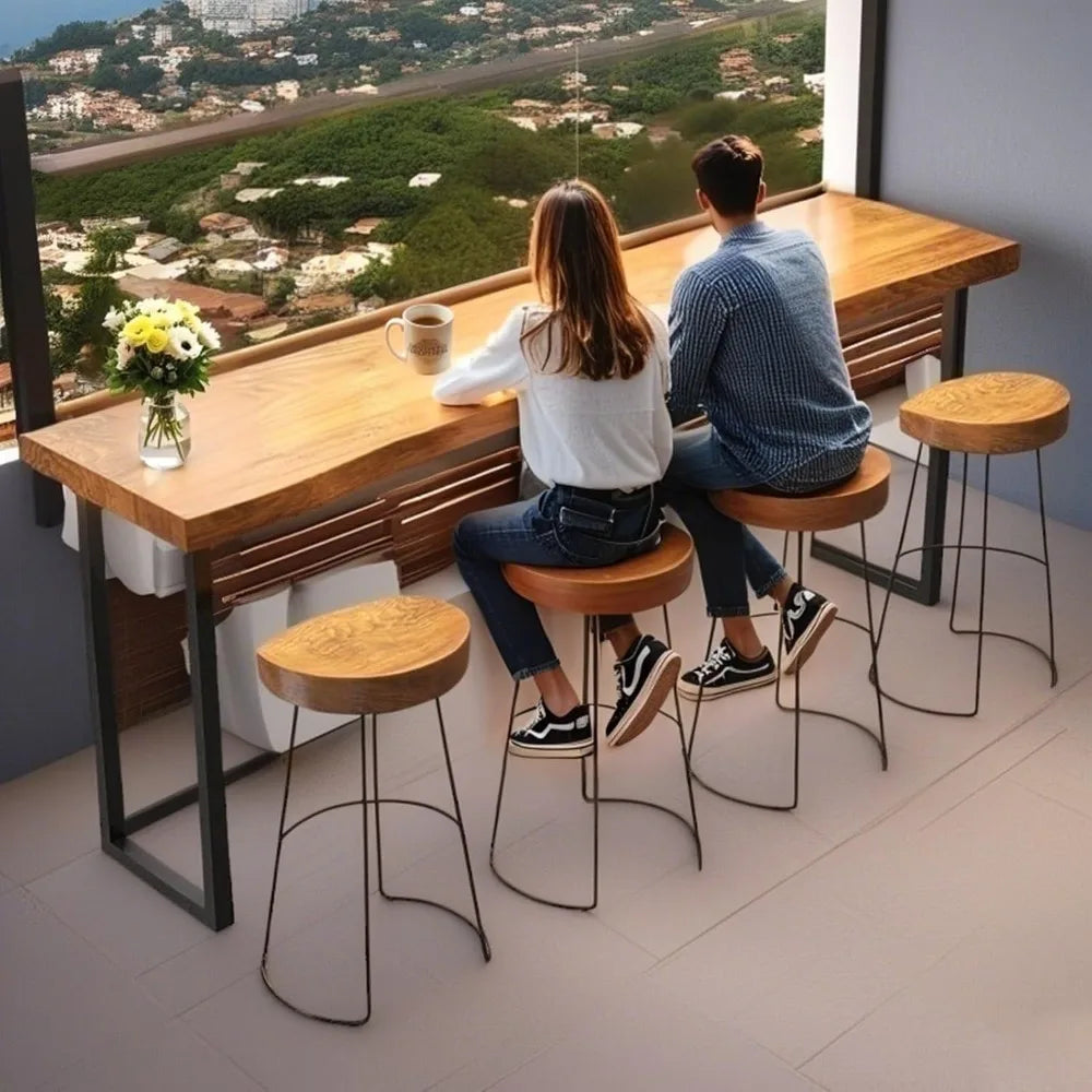 Counter Height Narrow Bar Table for Small Spaces Pub Kitchen Entryway