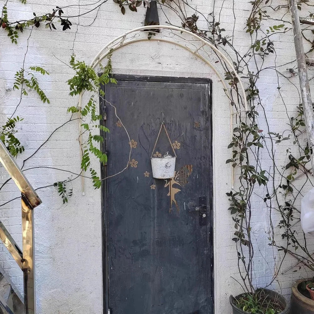 Garden Arch Trellis for Climbing Plants Metal Pergola Wall Mounted