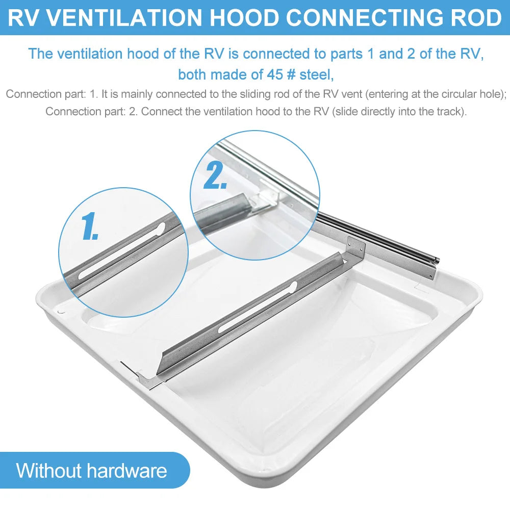 Universal RV Roof Vent Lid Replacement Impact-Resistant 14 Inch Cover