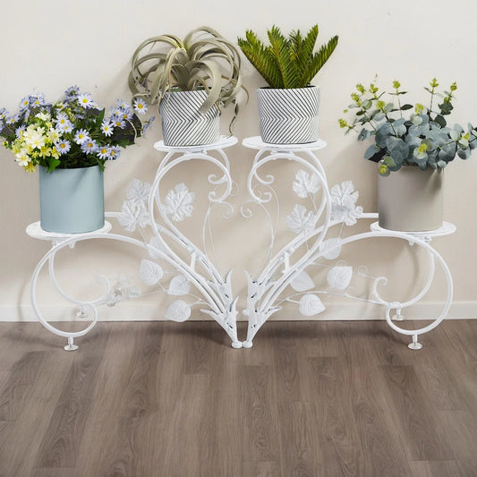 Tall Metal Plant Stands Elegant Iron Flower Pot Holder for Garden Living Room