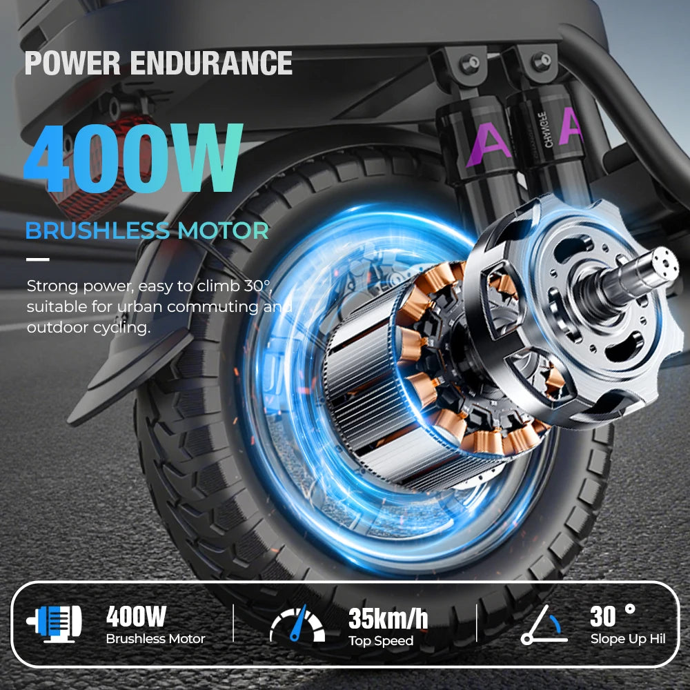 500W Electric Scooter 48V 15Ah Lithium Battery 35km/h Shopping Box