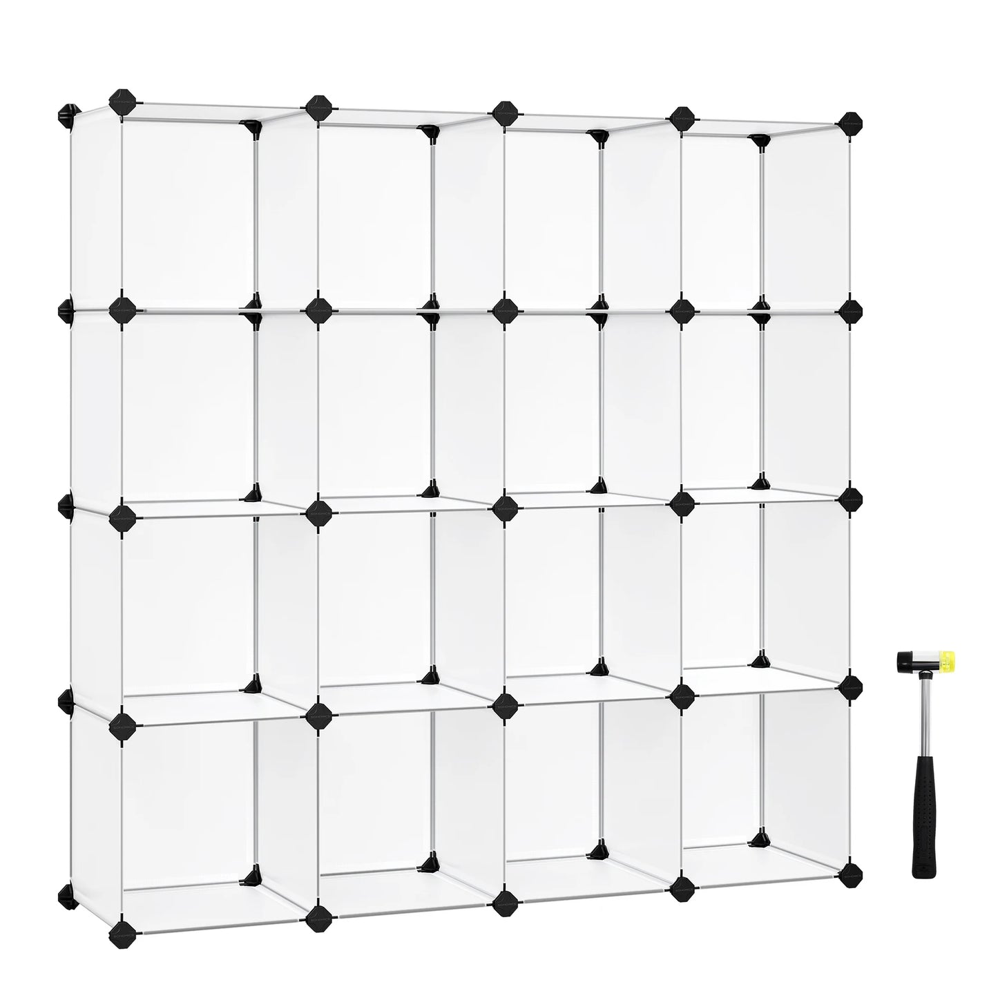 Ljustra Cube Storage Organizer Set of 16 Modular Plastic Book Shelf