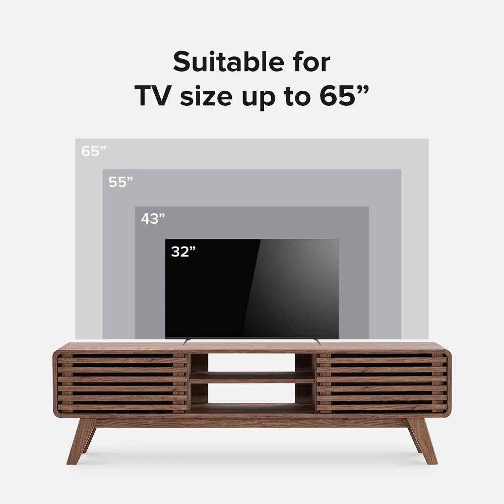 Ensley Mid-Century Modern TV Stand for 55-65 Inch TVs with Storage
