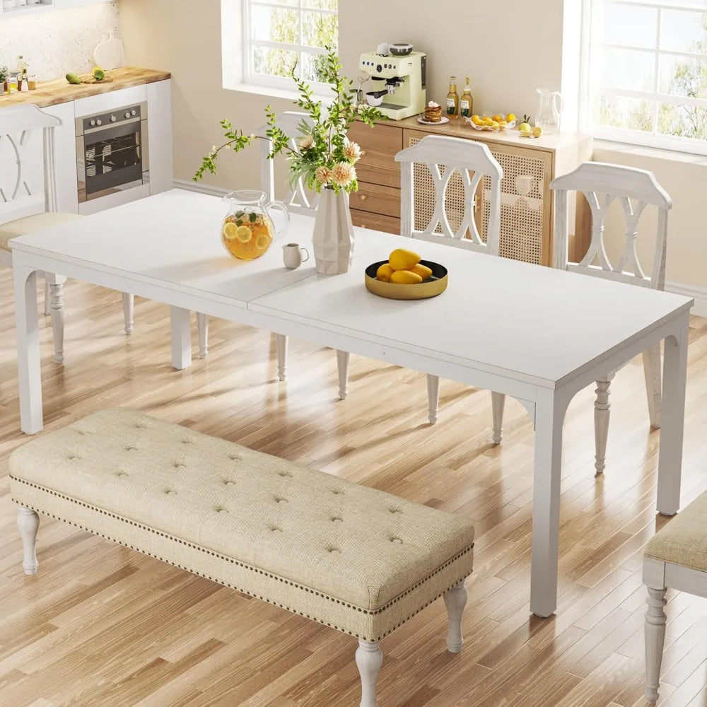 Large Rectangle Dining Table for Kitchen and Dining Room Seating