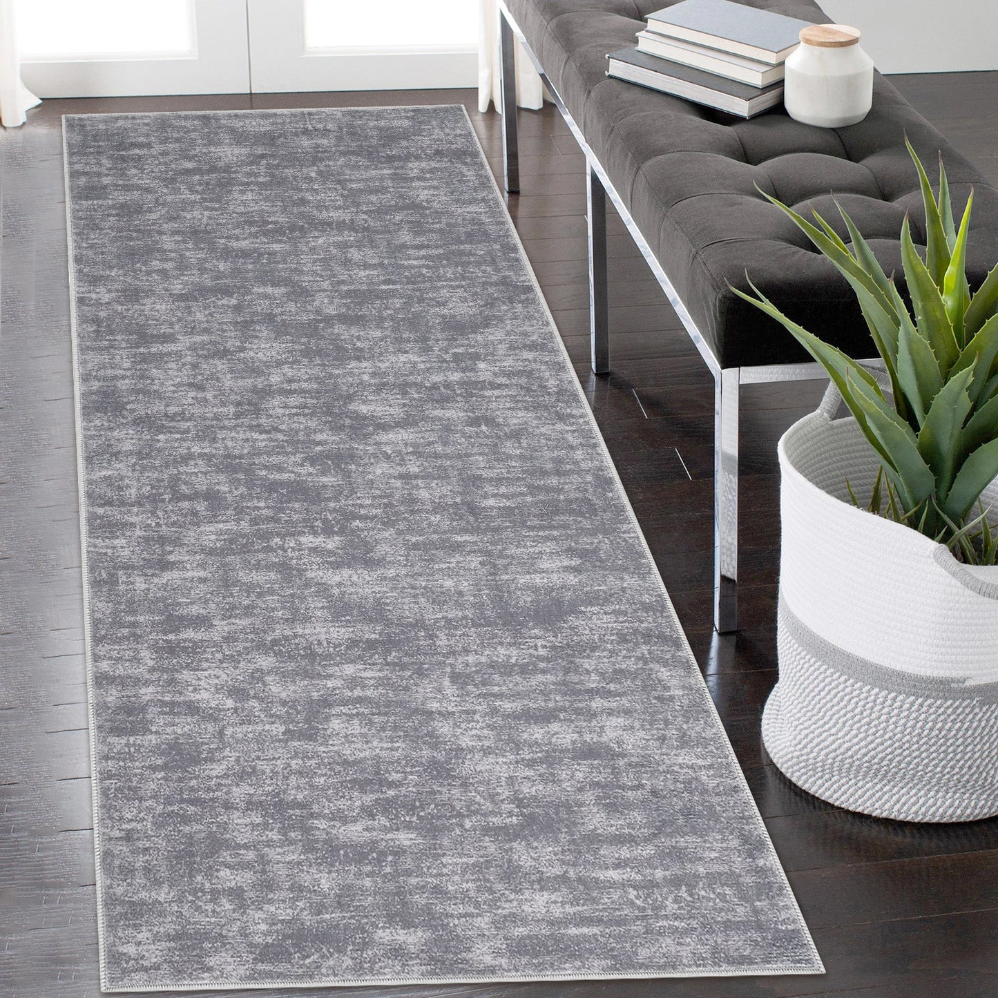 Long Hallway Runner Rug 2x8ft Modern Indoor Accent Mat Machine Washable