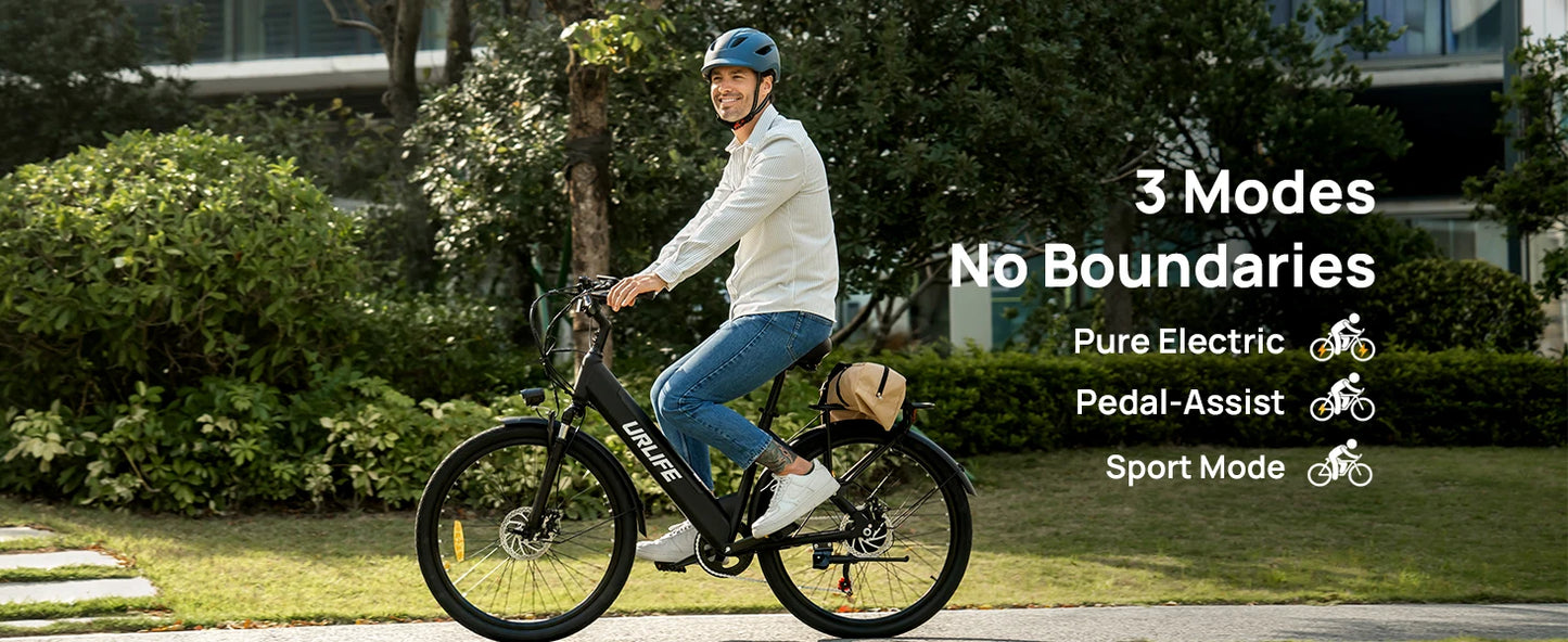 Peak 750W E26 Electric Bike 26" Commuter 48V 10.4Ah LCD Display 20MPH