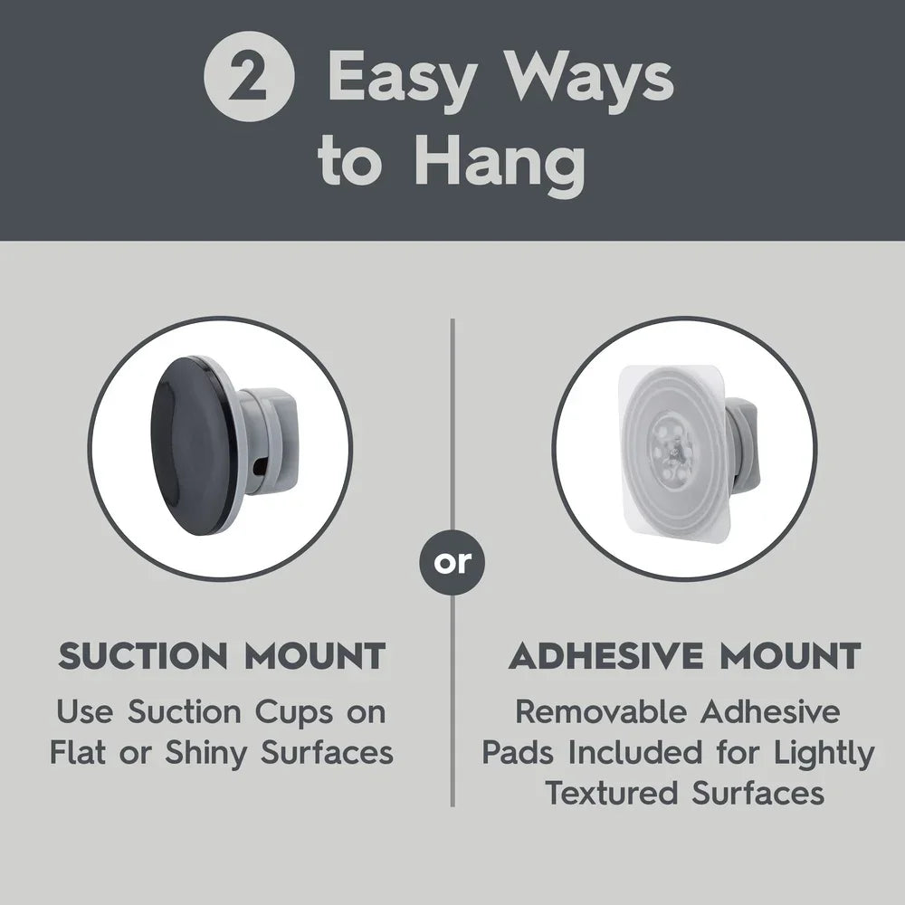 L Shape Shower Storage Basket Adhesive Suction Mount Rust Resistant Organizer