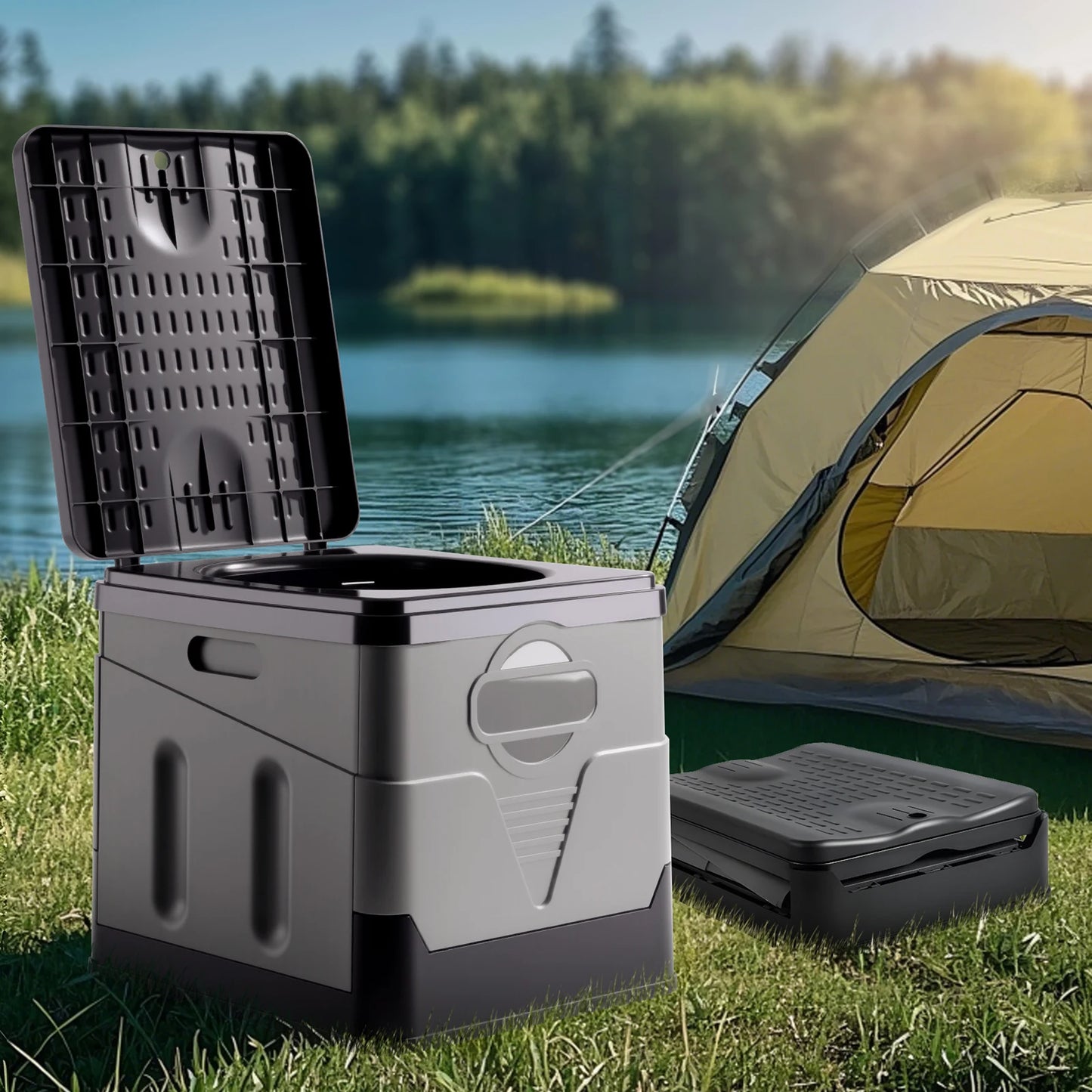 Portable Camping Toilet Travel Toilet for Adults Compact Lightweight