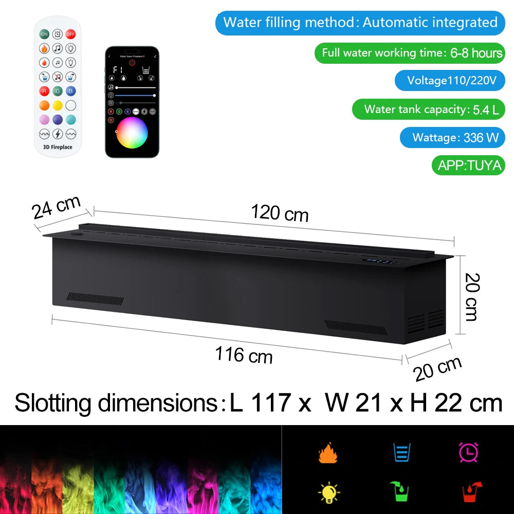 Ljustra Water Vapor Fireplace Humidifier Decorative Flame TV Stand