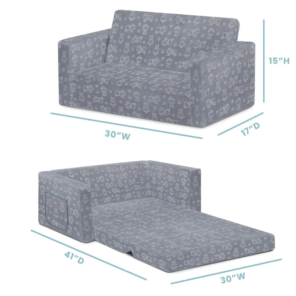 Ljustra Extra Wide Convertible Sofa Lounger Comfy 2-in-1 Flip Open