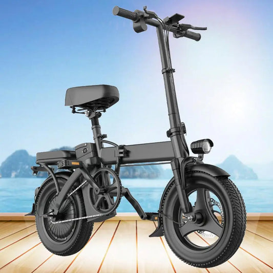 14 Inch Folding Mini Electric Motorcycle 500W 30 Mile Range Commuter