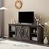 66 Inch Farmhouse TV Stand for 75 Inch TVs with Sliding Barn Door