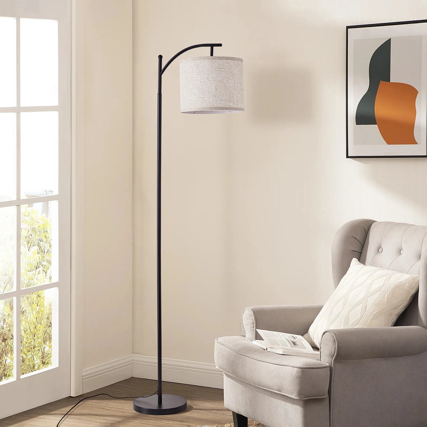 Floor Lamp with 3 Color Temperatures Adjustable Standing Light for Home