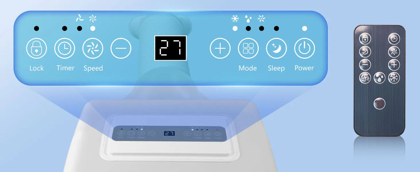 Portable Air Conditioner Camping 3300BTU Fast Cooling 60°F Tent RV