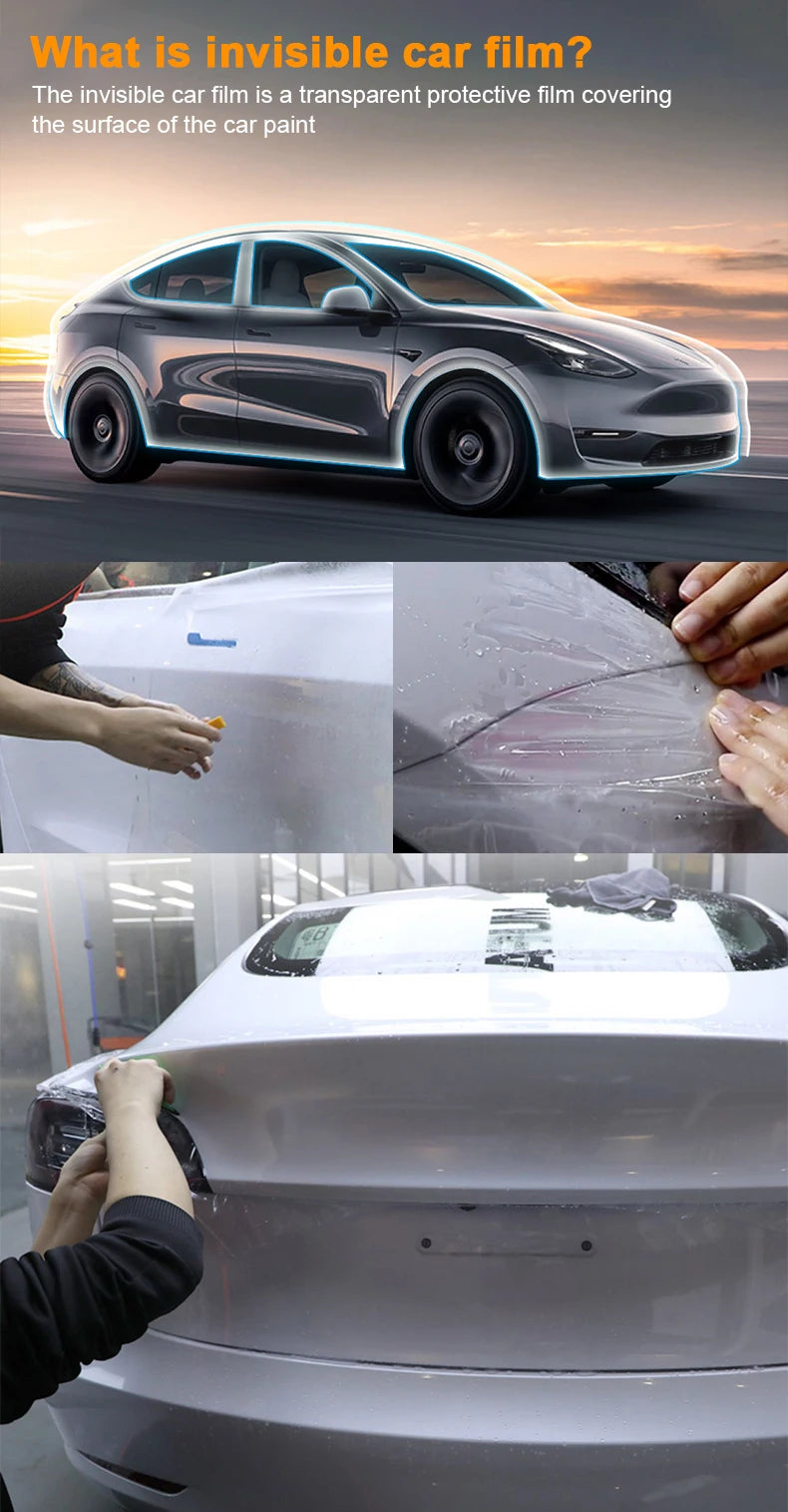 TPU Scratch Resistant Car Paint Protection Film Tesla Model Y 2020-2024