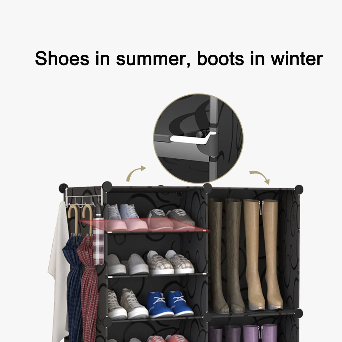 Ljustra Vertical Shoe Rack Organizer Space Saving Large Capacity