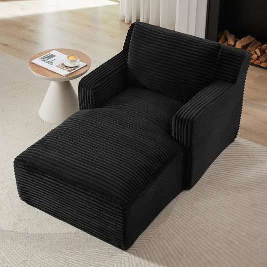 Oversized Chaise Lounge Chair Comfy Corduroy Cloud Couch with Pillows