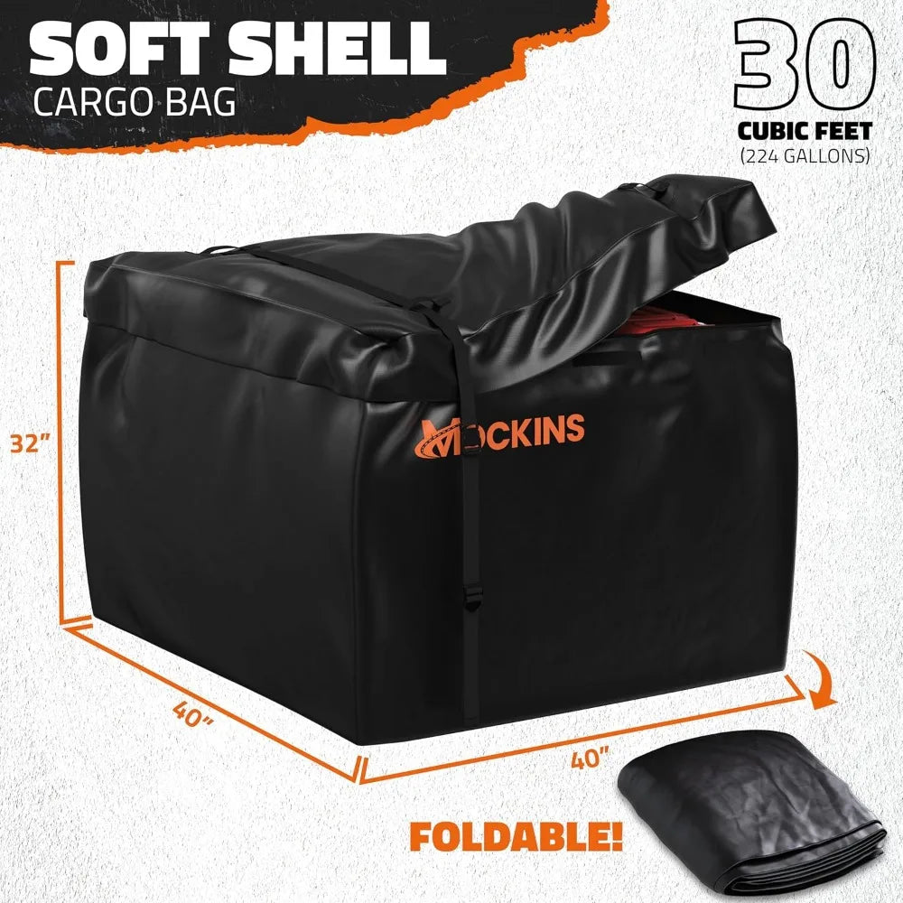 40x40 Extra Deep Square Cargo Carrier with Waterproof Bag 500 lbs Capacity