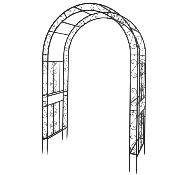 Double Layer Iron Art Arch Garden Trellis Pergola for Climbing Plants